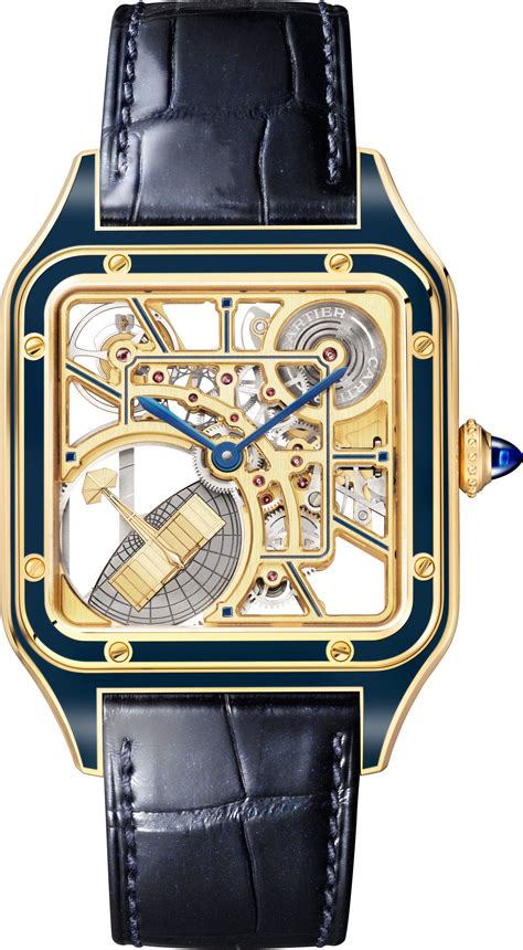 montre cartier squelette|Cartier santo dumont watch.